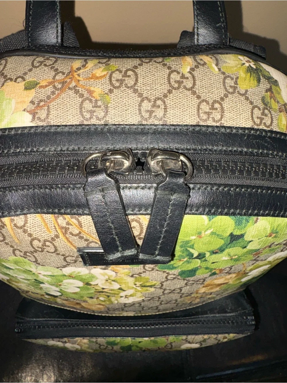 Gucci Floral GG Canvas Backpack - Green, Beige, Brown